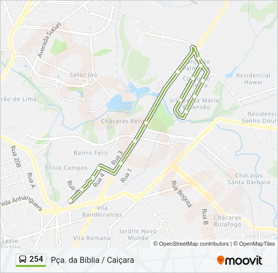 254 Bus Line Map