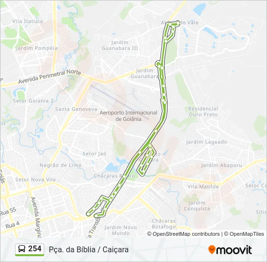 254 Bus Line Map