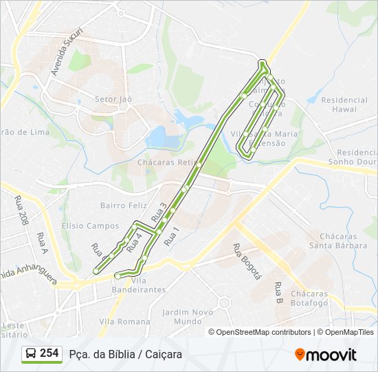254 Bus Line Map