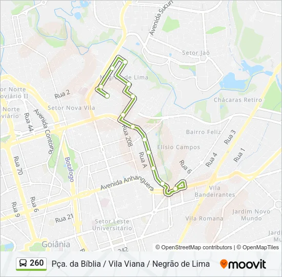 260 Bus Line Map