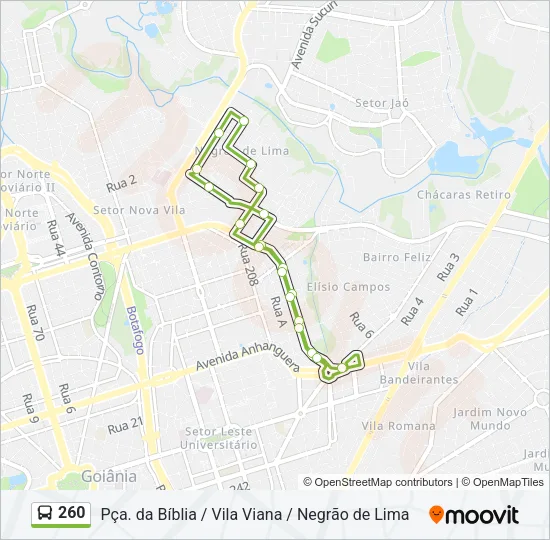 260 Bus Line Map