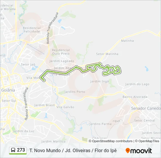 273 Bus Line Map