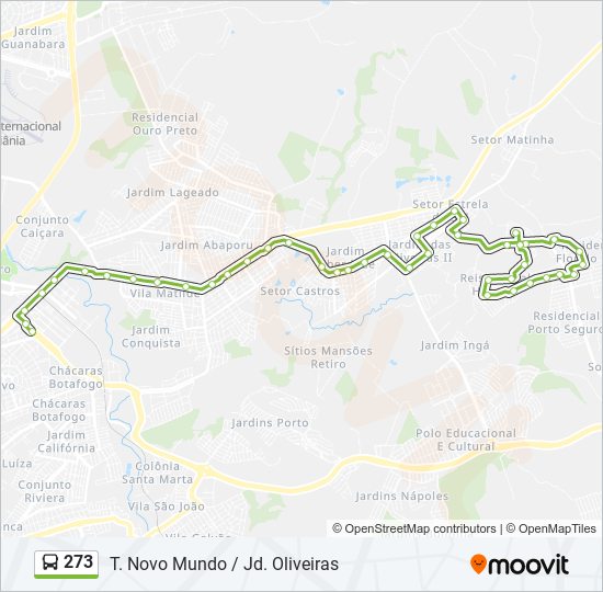 273 Route: Schedules, Stops & Maps - Jd. Oliveiras / Res. Flor Do Ipê ...