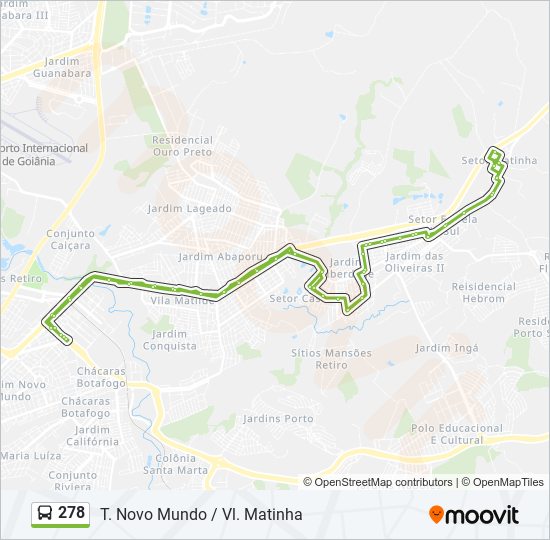 Mapa de 278 de autobús