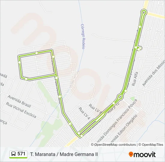 571 Bus Line Map
