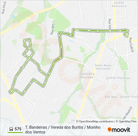 575 Bus Line Map