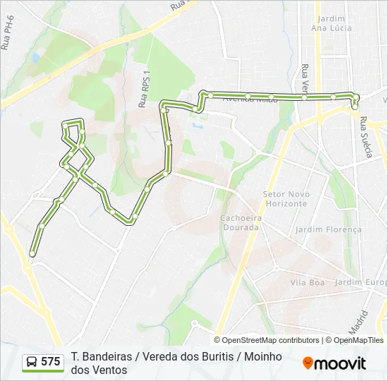 575 Bus Line Map