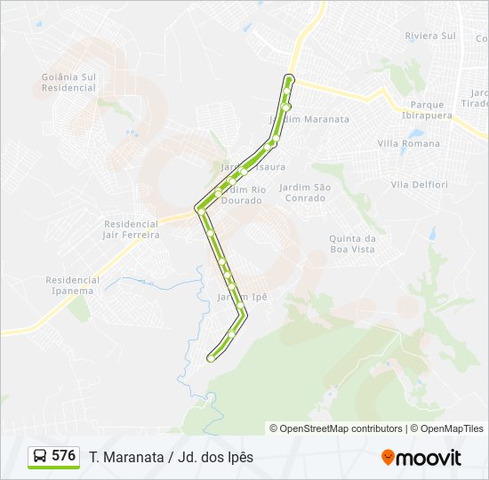 Mapa de 576 de autobús