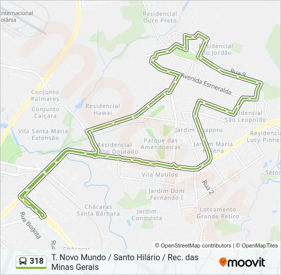 318 Bus Line Map