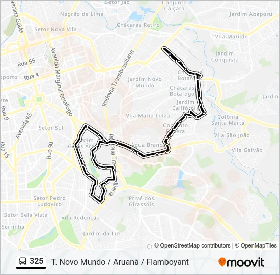 325 Bus Line Map
