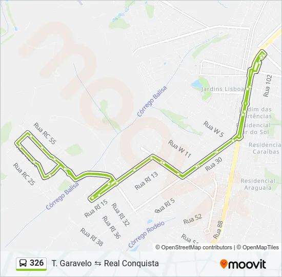 326 Bus Line Map