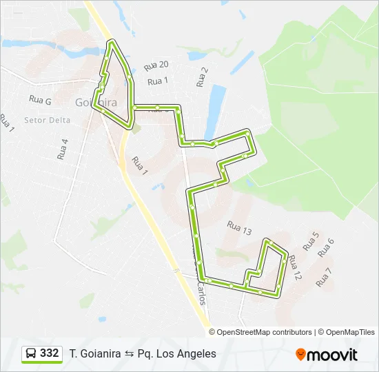332 Bus Line Map