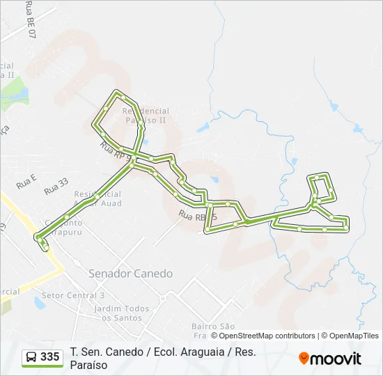 335 Bus Line Map