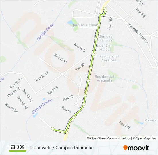 339 Bus Line Map
