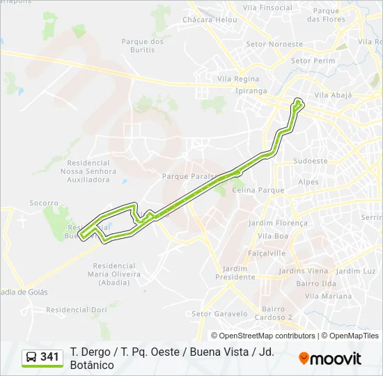 341 Bus Line Map
