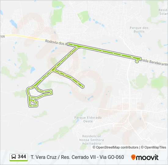 344 Bus Line Map