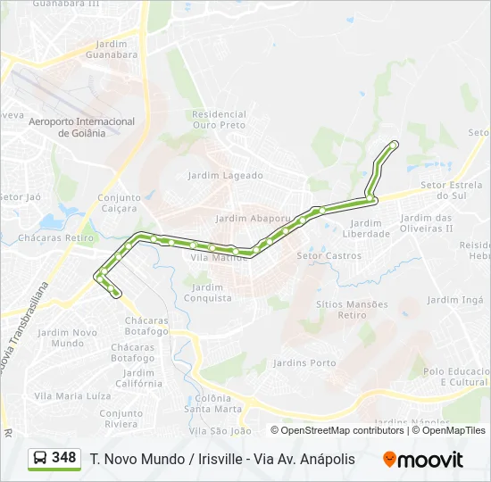 348 Bus Line Map