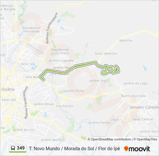 349 Bus Line Map