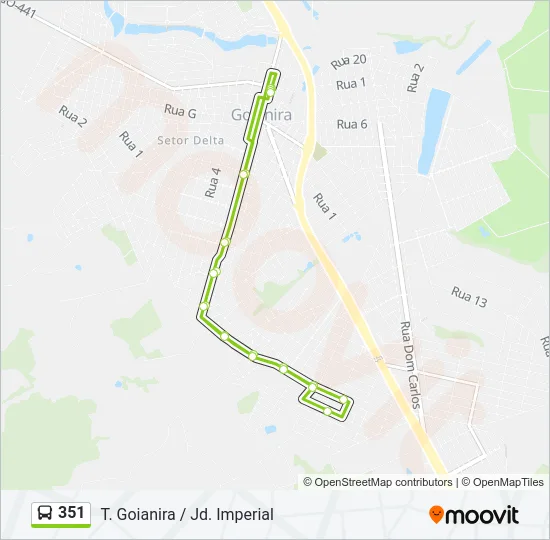 351 Bus Line Map