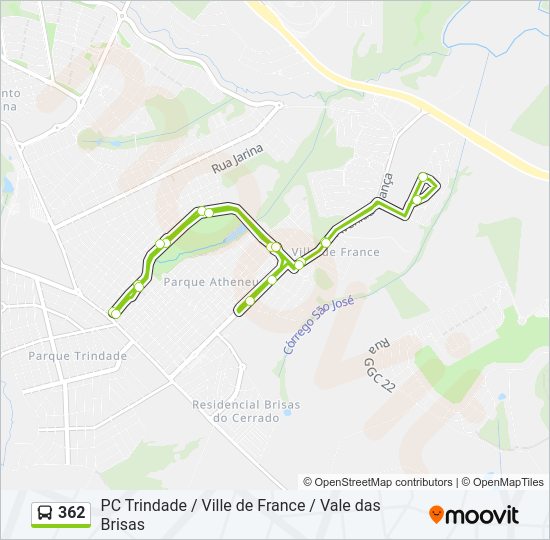 362 Bus Line Map