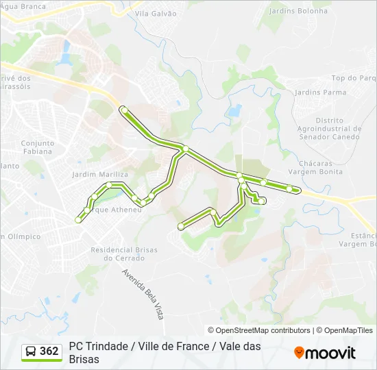 362 Bus Line Map