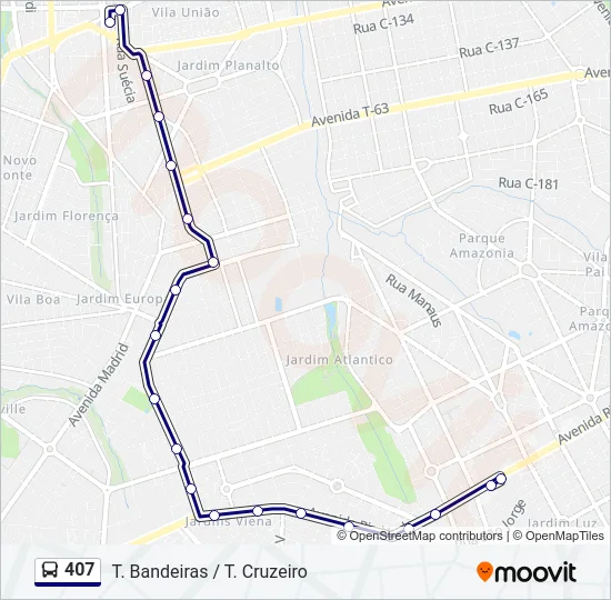 407 Bus Line Map