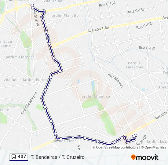 407 Bus Line Map