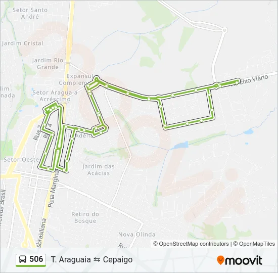 506 Bus Line Map