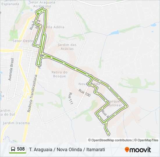 508 bus Line Map