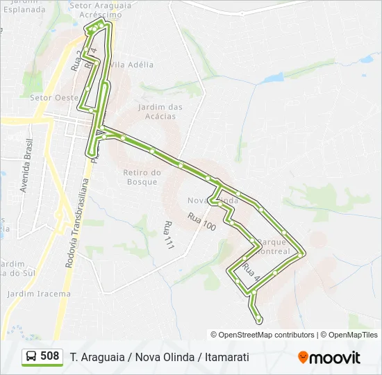 508 Bus Line Map