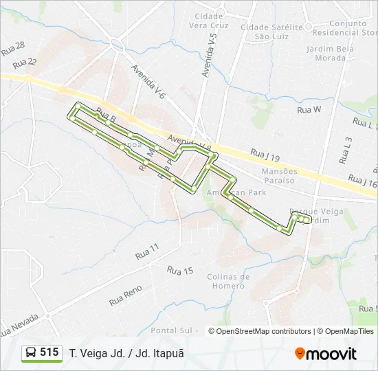 515 Bus Line Map