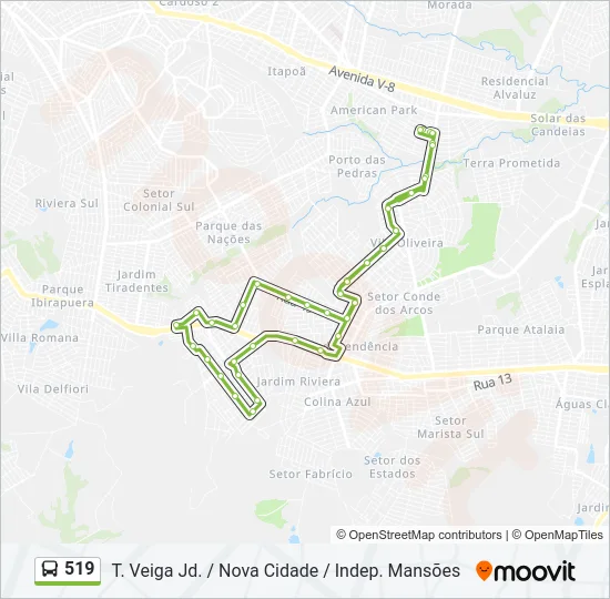 519 Bus Line Map
