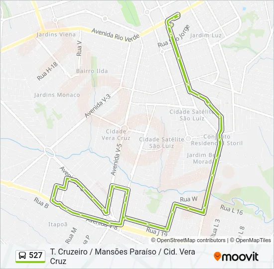 527 Bus Line Map