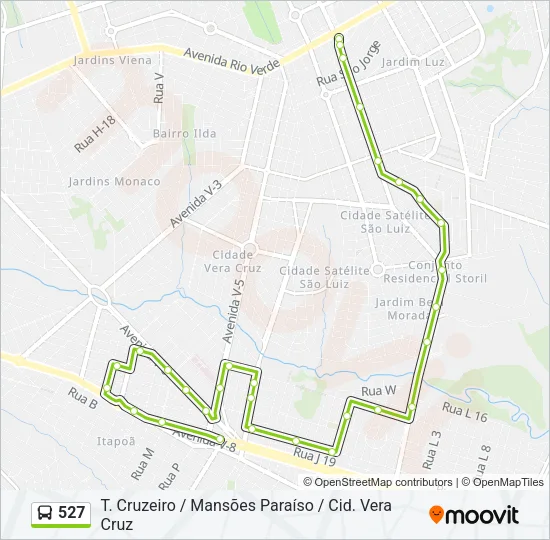 527 Bus Line Map