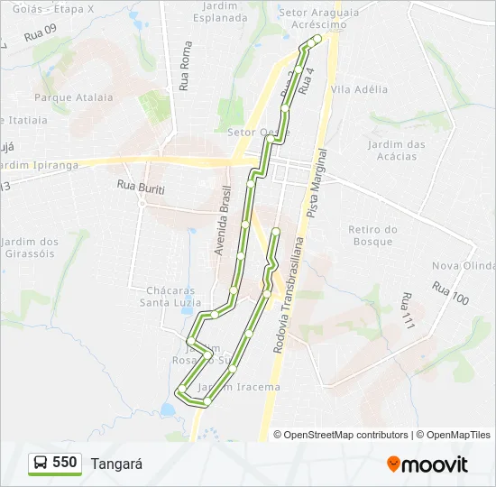550 Bus Line Map