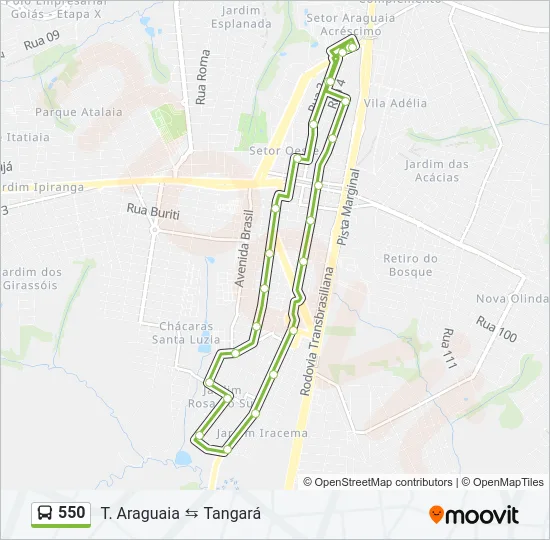 550 Bus Line Map