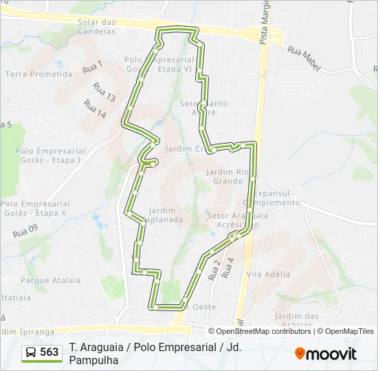 563 Bus Line Map