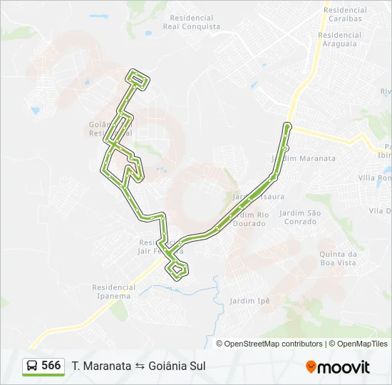 566 Bus Line Map