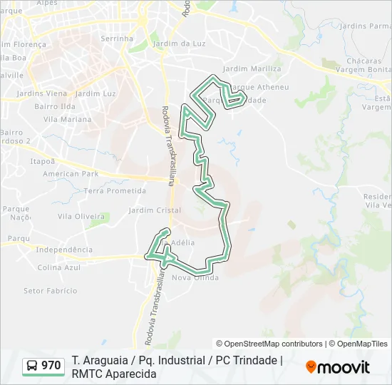 970 Bus Line Map