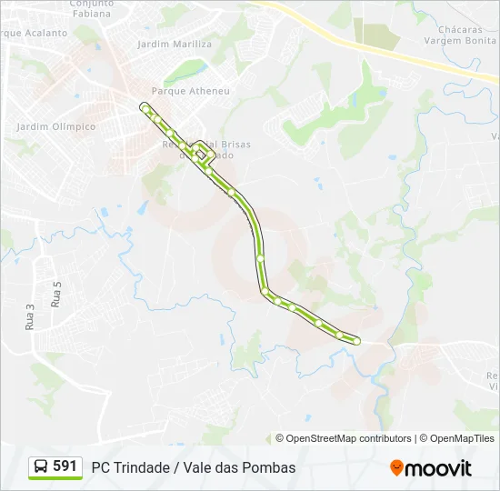 591 Bus Line Map
