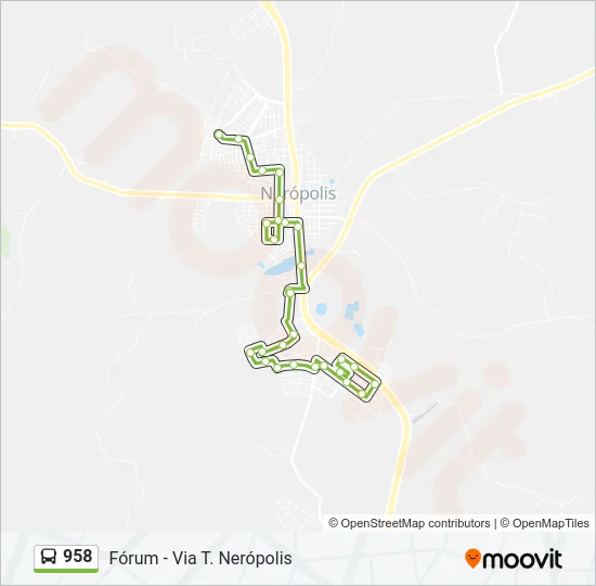 958 Bus Line Map