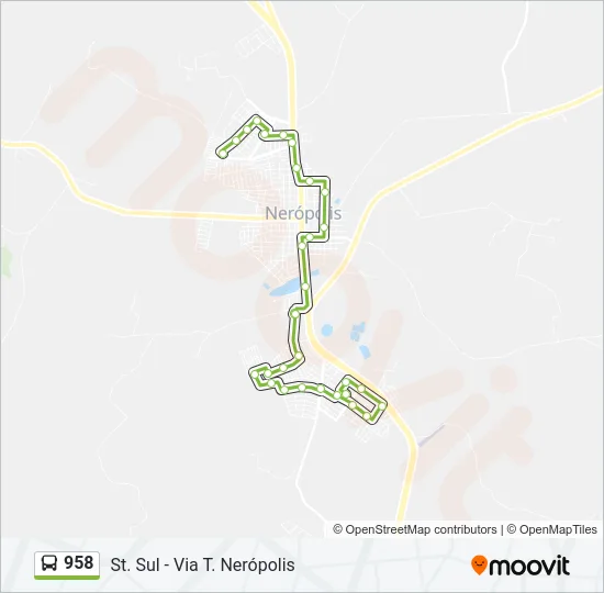 958 Bus Line Map