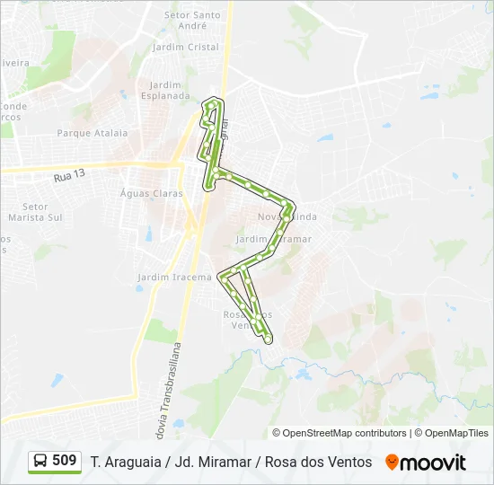 509 Bus Line Map