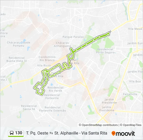 130 Bus Line Map