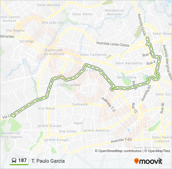 187 Bus Line Map