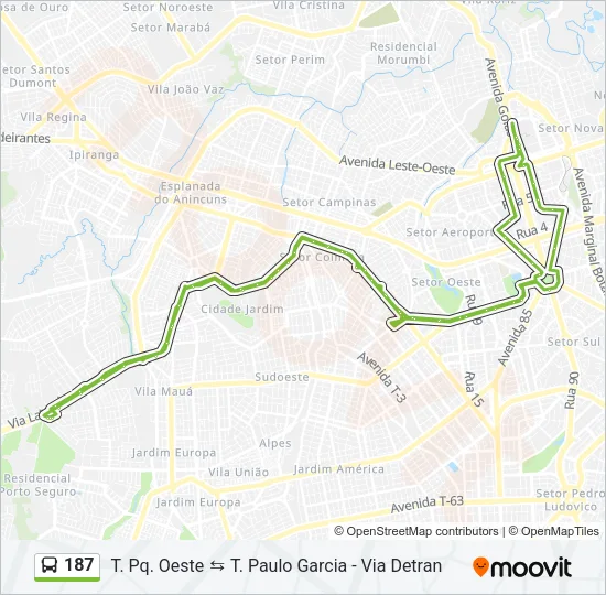 187 Bus Line Map