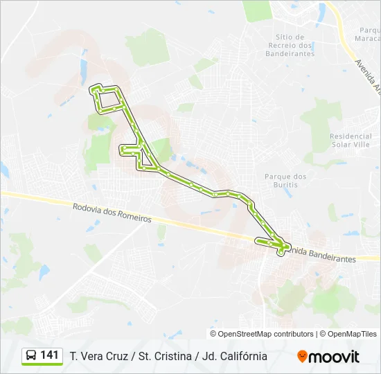 141 Bus Line Map