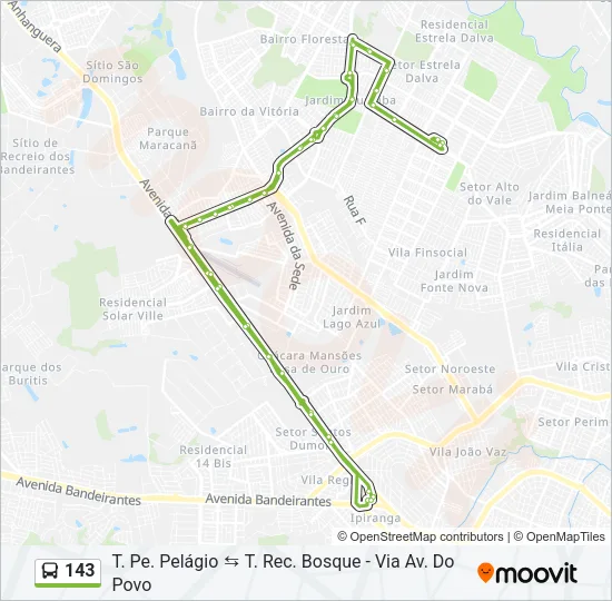 143 Bus Line Map