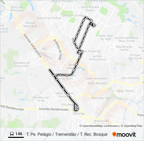 146 Bus Line Map