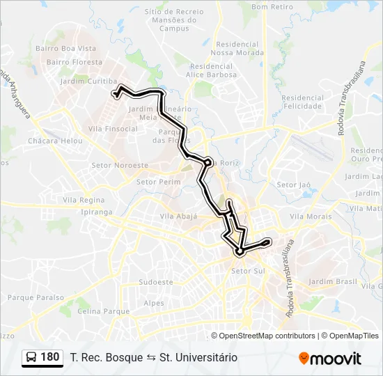 180 Bus Line Map